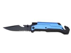 Sistema de rodamiento Bloqueo de botón de seguridad Cuchillo EDC plegable para acampar Mango de aluminio oxidado Cuchillo de bolsillo personalizado - Product Image 3