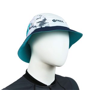<b>Reversible</b> Embroidered <b>Bucket</b> <b>Hat</b> for Fishing-Custom Printed Blue Character Design - Product Image 4