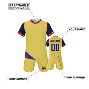 Diseña tu propio equipo, conjuntos de uniformes de fútbol, último diseño, entrenamiento de equipos deportivos, 100% poliéster, camisetas de fútbol de Francia, uniforme - Product Image 2