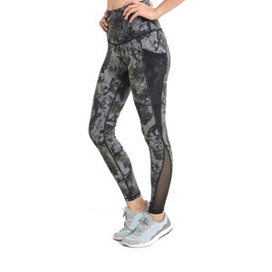 เลกกิ้งเล่นฟิตเนสยิมสำหรับผู้หญิงผ้าโพลีเอสเตอร์ซับลิเมตถักเอวโลโก้ปรับแต่งได้ดีไซน์2024ดีที่สุด - Product Image 2