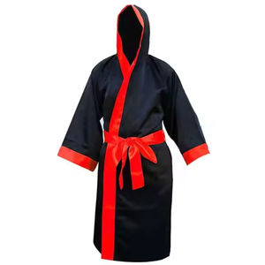Nueva Llegada, Bata de Boxeo de Satén de Longitud Completa para Campeones Mundiales, Bata de Boxeo Kimono de Jiu Jitsu Profesional Personalizada Más Vendida - Product Image 3