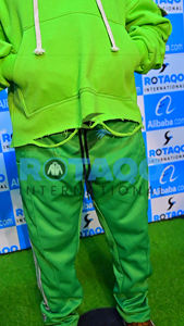 Chándal desgastado para hombre Sudadera con capucha de lana Moda Hip Hop Street-Wear Jogger Set para invierno - Product Image 3