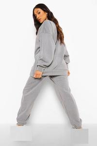 Custom <b>Women</b> Acid Wash Tracksuits 100% Cotton Oversized Plus Size Custom Embossed Printed Ladies Tracksuits - Product Image 5