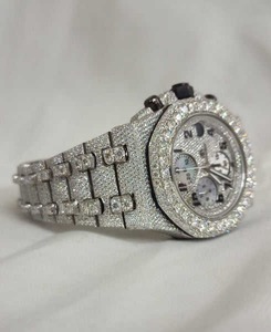 นาฬิกาแฟชั่น VVS Moissanite แนวฮิปฮอปโครโนกราฟกลไกอัตโนมัติประดับเพชรแฟชั่นสไตล์อินเดีย - Product Image 4