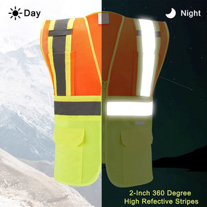 High Visible Reflective Protective Workwear <b>Vest</b> Breathable Outdoor <b>Utility</b> Tool <b>Vest</b> with OEM Customizable Options - Product Image 6
