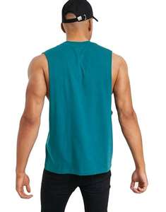 Chaleco sin mangas musculoso con logotipo personalizado, camiseta sin mangas acanalada de talla grande, camiseta sin mangas para hombre, camiseta sin mangas con estampado de Letras a la moda de verano - Product Image 2