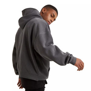 Sudadera con Capucha Extra Grande para Hombre, de Felpa, Estilo Clásico Informal, 100% Algodón, para Invierno, Uso Diario en Exteriores - Product Image 2