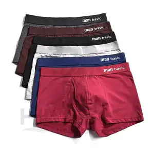 Wholesale Custom Boxer Briefs OEM Design Your Own Brand Logo Men Underwear Cotton Sport Man Boxer