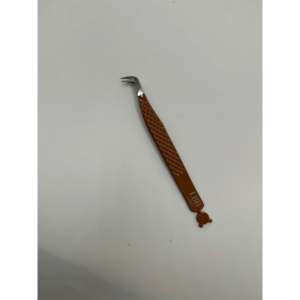 Precision Stainless Steel <b>Eyelash</b> Extension Tweezers Curved Pointed Tip for Volume <b>Application</b> - Product Image 1