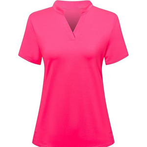Polo de ajuste personalizado para mujer, color sólido, ligero, resistente a las arrugas, anticontracción, tela suave, ropa informal de moda - Product Image 1
