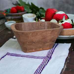 Petit bol de bougie sculpté à la main en bois de manguier artisanal indien couleurs personnalisées belle décoration de maison de mariage vente chaude noël - Product Image 6