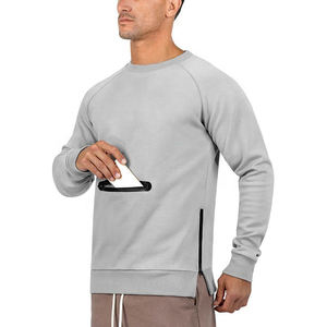 เสื้อสเวตเตอร์คอกลมผ้าฝ้ายสำหรับผู้ชายสำหรับการฝึกในยิมสำหรับการพิมพ์ดิจิตอลในฤดูใบไม้ร่วง - Product Image 1