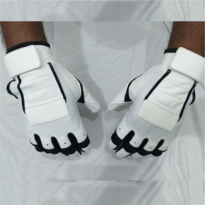 Gants de frappe de baseball en cuir Cabretta professionnels, confortables, à sangle réglable robuste et fermeture auto-agrippante - Product Image 5