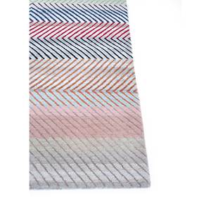 Tapis Manchaha bleu noué à la main en laine et soie de bambou, 10 mm, design patchwork rectangulaire pour la maison et le couloir - Modèle Les-1234 Jaipur Rugs US - Product Image 4