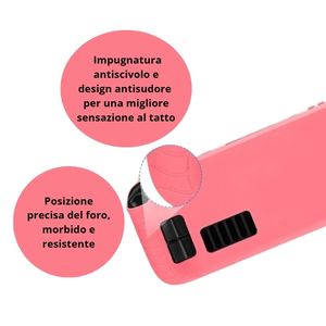 Custodia Sottile Antiscivolo in Silicone TPU Rosa Compatibile con Steam Deck 2, Cover Antiurto con Vetro Temperato 9H per Giocatori di Videogiochi - Product Image 2