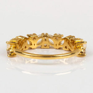 Joyería fina 14kt oro sólido Arco Iris piedra lunar piedra preciosa diamante Real boda Anillos De Compromiso regalo del Día de San Valentín para novia - Product Image 2