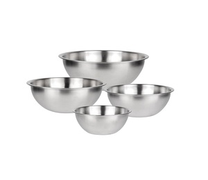 Bol de service polyvalent en acier inoxydable conçu pour les chefs cuisiniers à domicile ou les services de restauration nécessitant une vaisselle fiable - Product Image 1