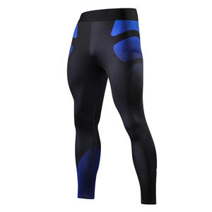 Best Selling Customized <b>Men's</b> Gym <b>Compression</b> Pants Lightweight Cotton Workout <b>Leggings</b> With Logo on Waist for Sports Fitness - Product Image 1