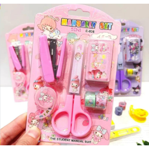Set di articoli di cancelleria per bambini a colori con carta e plastica per il disegno e la scuola usa la stampa di Logo personalizzata - Product Image 4