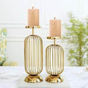 Bougeoir en métal classique support Style élégant romantique pour la maison Table de fête de mariage pièce maîtresse bougeoir moderne - Product Image 5