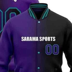 Veste universitaire brodée avec logo personnalisé pour hommes, veste en laine unisexe pour la rue, le printemps, l'automne, l'université, l'extérieur, manches en PU - Product Image 2