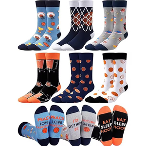 Chaussettes amusantes en meme pour hommes, chaudes d'hiver, antibactériennes, respirantes, Harajuku, pour le basketball et le football américain, antidérapantes - Product Image 5