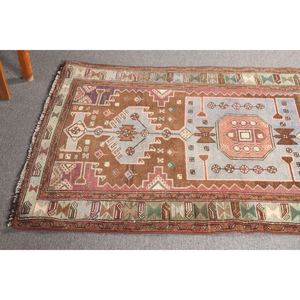 Petit tapis turc vintage 3,2x5,5 pieds, tapis brun - Product Image 4