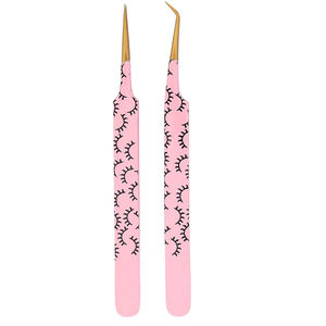 Pinzas de pestañas de acero inoxidable de alta calidad para extensión de pestañas rusas, maquillaje de injerto, herramientas de belleza puntiagudas, MARCA ARMA - Product Image 3