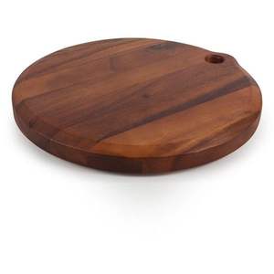 Planche à découper en bois de qualité professionnelle avec fente pour la poignée |   Planche en bois massif épaisse pour la préparation culinaire des chefs - Product Image 4