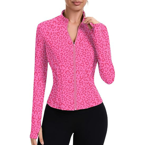 Soft Stretchy <b>Jacket</b> Women Full Zip <b>Yoga</b> Top Lightweight Athletic Wear Comfort Nylon Spandex Blend Training - Product Image 1