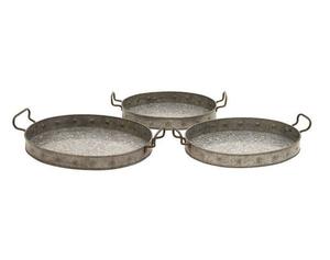 ชุดถาดโลหะทรงกลมตกแต่งสไตล์วินเทจโบราณ งานแฮนด์เมดสั่งทำได้ตามต้องการ ขายส่งจากผู้ผลิตในอินเดีย - Product Image 1