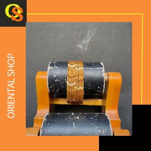 Nuevos brazaletes de moda con 22CT chapado en oro redondo en forma de moda diseñado brazaletes hechos a mano a la venta por exportadores - Product Image 4