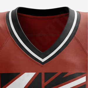 Maillot de football américain en jersey de polyester à maille respirant, à épaules tombantes, avec motif vintage, personnalisable par sublimation, haute performance, grande taille pour homme - Product Image 4