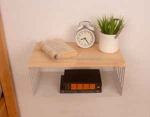 Mesita de noche flotante moderna ecológica hecha a mano india, almacenamiento de 3 cajones, dormitorio montado en la pared, sala de estar, estilo Hotel, decoración del hogar - Product Image 4