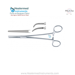 Pinzas Heiss Artery Curvas de 20 cm, 8 Unidades, de Acero, Manuales, Reutilizables, para Uso Quirúrgico - Product Image 1