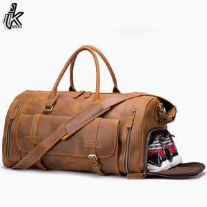 Sacs de voyage Vintage en cuir de vache véritable pour hommes, style crazy horse - Product Image 3