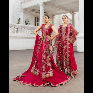 Maria B SSUMAIRA COLECCIÓN Formal Pesado Bordado Adorno Gasa 3 Pc Vestidos Disponibilidad limitada Indio Paquistaní - Product Image 2