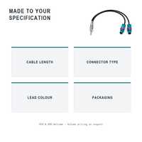 Automotive FM-Antennenadapterkabel YJH-AD039 DIN-Stecker auf Doppel-Fakra-Stecker Koaxial-Radiosignalkabel