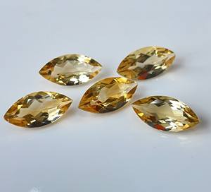 Citrino natural Marquesa Corte 7x14mm Facetado-Citrino suelto Marquesa Corte Piedra preciosa suelta de alta calidad - Product Image 3