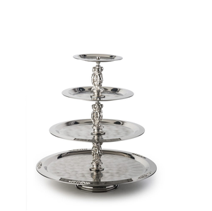 Présentoirs à gâteaux en aluminium pour mariage, ensemble d'assiettes à dessert en verre avec taille personnalisée, produit Offre Spéciale au meilleur prix - Product Image 2