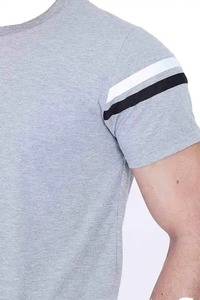 Summer Casual Men's Oversized Fit Breathable Polyester/Cotton Blend Canvas T-shirt and <b>Mesh</b> Shorts <b>Two</b>-<b>Piece</b> <b>Set</b> - Product Image 6