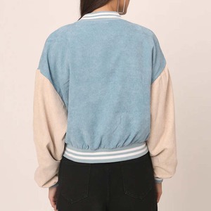 Servicio OEM ODM para Minoristas, Chaqueta Universitaria de Invierno para Mujer, Manga Larga, Chaqueta Universitaria Corta de Béisbol para Mujer, Uniformes de Invierno - Product Image 3