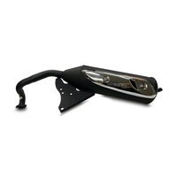 Nouveau silencieux de course haute performance pour moto et scooter, système d'échappement en acier noir, soudé à la main, certifié ISO 9001, fabriqué à Taïwan