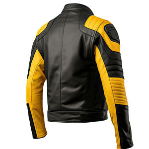 Vestes en cuir pour motocyclistes avec logo personnalisé Vestes de course avec protecteur Vestes de sécurité pour motocyclistes - Product Image 2