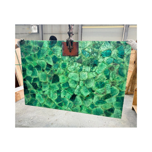 Table à manger en pierre de fluorite verte personnalisée, faite à la main, écologique, mobilier de luxe moderne pour les célébrations de Diwali - Product Image 4
