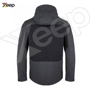 Design Your Own Logo <b>Hooded</b> Winter Softshell <b>Jacket</b> with Front Logo Position Quick Dry & Breathable OEM Service Wholesale Price - Product Image 6