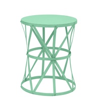 Tabouret rond en métal Design élégant Table basse moderne en cuivre électro plaqué Table basse Table d'appoint pour chambre à coucher Exportateur indien