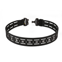 Ceinture tactique avec boucle COBRA D-Ring, ceinture de combat MOLLE découpée au laser renforcée en Tegris 12 couches