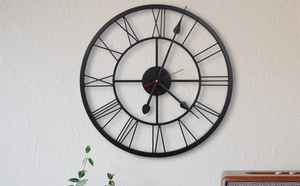 Custom Designed Classic Iron Metal Wall <b>Clock</b> With Roman Numerals Original Indian Manufacture for Home Decoration <b>LED</b> Display - Product Image 4