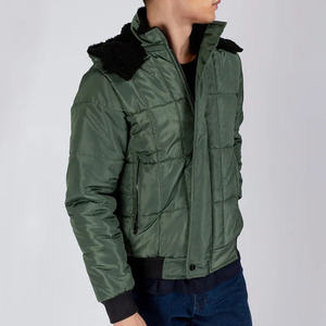 Chaqueta Acolchada con Capucha de Lona, Diseño Personalizado OEM, Chaqueta Negra de Poliéster Impermeable de Alta Calidad, Chaqueta de Invierno Unisex con Cierre Frontal - Product Image 5